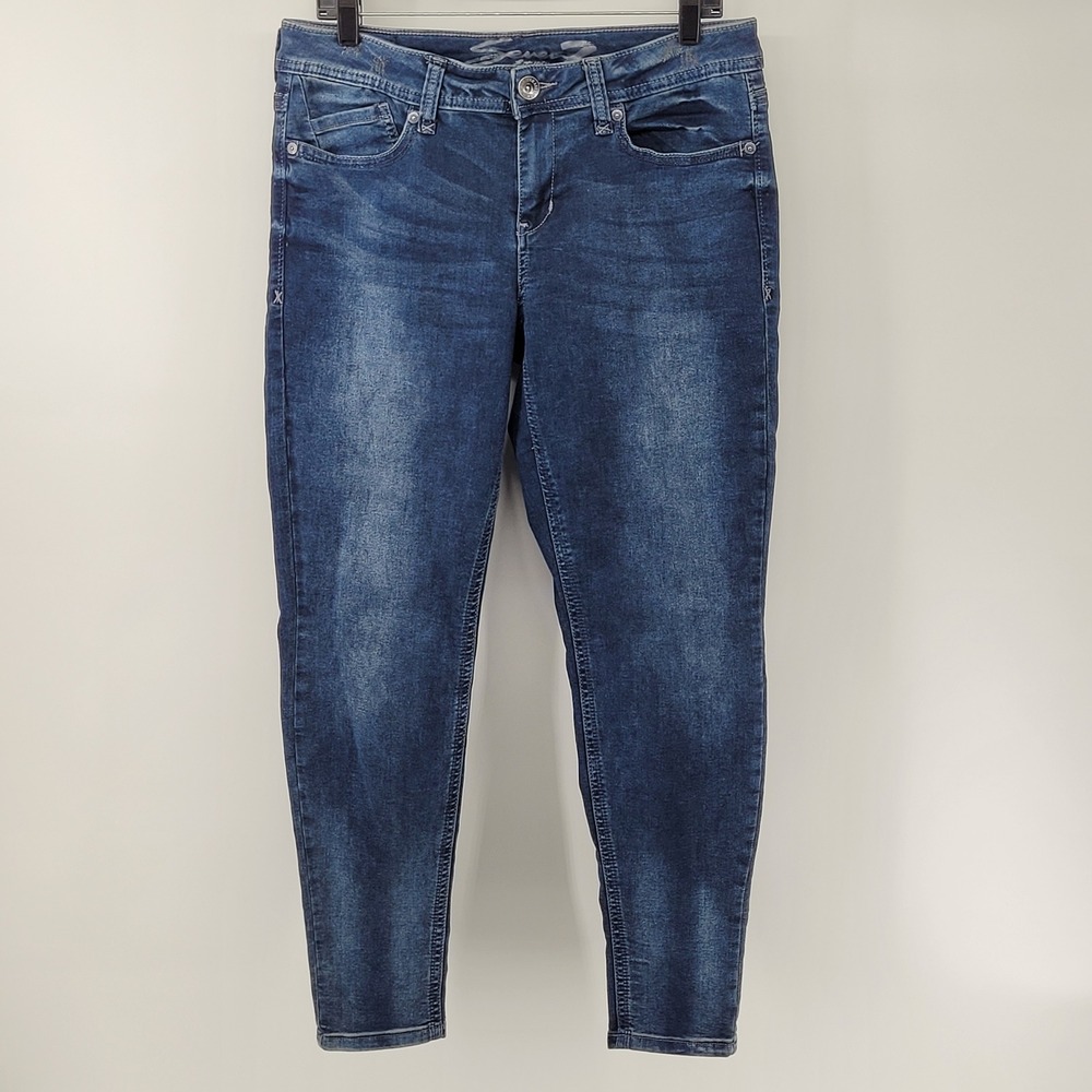 Seven 7 Legging Jeans Womens 10 Blue Dark Wash Stretch Denim Skinny‎ J00164687